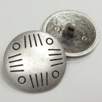 M-1240 - Southwestern Style Metal Button - in 3 Sizes